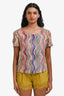 Missoni Multicolour Zigzag Short Sleeve Top Size 42