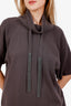 Fabiana Filippi Grey Ribbed Knit Top Size 42