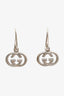 Gucci Sterling Silver Interlocking G Drop Earrings