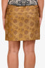 Dries Van Noten Bronze Jacquard Mini Skirt 38
