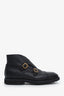 Tom Ford Black Pebbled Calf Leather Monk Strap Boots Size 7.5 Men's