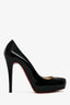 Christian Louboutin Black Patent Platform Pumps Size 36.5