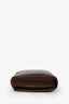 Prada Brown Leather Logo Embossed Compact Wallet