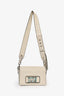Christian Dior White Grained Leather Logo 'Revolution' Crossbody Bag