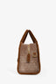 Saint Laurent Brown Suede Monogram Duffle Bag with Strap