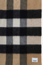 Burberry Brown/Black Check Cashmere Fringe Scarf