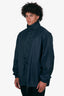 Balenciaga Navy Logo Hooded Windbreaker Jacket Size 46 Mens