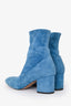 Valentino Blue Suede Heeled Boots Size 39