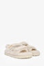 Christian Dior White Shearling Dad Sandals Size 39
