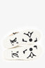 Louis Vuitton White/Gold Leather Logo Metallic Low Profile Sneakers Size 35