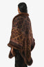 Unbranded Brown Fur Wool Shawl