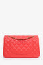 Pre-loved Chanel™ 2019 Red Quilted Lambskin Classic Medium Double Flap Bag GHW