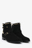 Stuart Weitzman Black Suede Gowest Ankle Boots Size 6.5