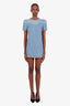 Zimmermann Blue Denim Crystal Cotton Mini Dress Size OP