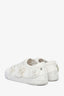 Pre-loved Chanel™ White Leather Camellia Detail Sneakers Size 38.5