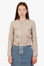 IRO Cream Leather Jacket Size 34