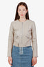 IRO Cream Leather Jacket Size 34