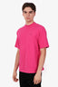 Balenciaga Pink Logo Cotton T-Shirt Size S Mens