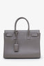 Saint Laurent Grey Smooth Leather Baby Sac De Jour Top Handle With Strap