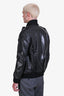 Gucci Black Leather Bomber Jacket Size 50 Men's