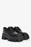 Prada Black Leather Platform Lug Oxfords Size 38