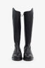 Gucci Black Leather Horsebit Detail Knee High Boots Size 37