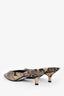 Versace Python Embossed Leather Pointed Toe Mule Size 38