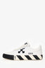 Off-White White/Black Canvas Low Top 'Vulcanized' Sneaker Size 41 Mens