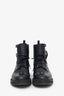 Fendi Black Leather Studded Accents Combat Boots Size 40.5