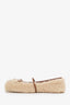 Gucci Brown Shearling Horsebit Ballet Flats Size 38.5