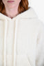 Celine White Alpaca Blend Teddy Hoodie Size XS