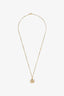 Pre-loved Chanel™ 2016 Gold Tone Crystal Flower Pendant Necklace