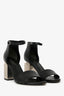 Alexander Wang Black Leather Silver Heel Abby Sandals Size 36