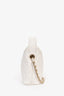 Pre-loved Chanel™ 2026 White Quilted Caviar Leather Hobo with Chain