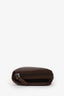 Prada Brown Leather Logo Embossed Compact Wallet