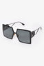 Christian Dior Black Metal Square Sunglasses