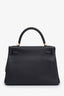 Hermès 2016 Black Togo Leather Kelly 28 Top Handle Bag With Strap