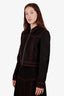 Gucci Black/Red Contrast Stitch 'Hollywood Babylon' Sequin Jacket Size 40