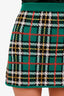Miu Miu Green Plaid Tartan Knit Mini Skirt Size 36