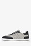 Hermès Black Leather Canvas H Sneakers Size 37