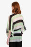 Vix Paula Hermany Green/White/Multicolour Crepe Striped Belted Top Size S