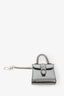 Delvaux Silver Metallic Leather Brilliant Charm with Strap