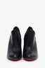 Christian Louboutin Black Leather Cut Out Ankle Boots Size 36