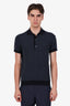 Tom Ford Navy Cotton Silk Knit Polo Shirt Size 48 Mens