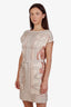 Hermès Beige/Red Silk 'Brides de Gala' Wrap Mini Dress Size 38