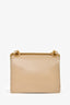 Fendi Beige Leather Floral Detail Kan I Shoulder Bag