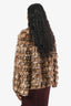 Holt Renfrew Light Brown Mink Silk Ruffle Jacket Size M
