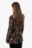 Saint Laurent Black Velvet Sequins Single Breasted Blazer Size 38