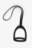 Hermès Black Leather Stirrup Bag Charm