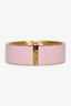 Gucci Pink Enamel Gold Tone Interlocking GG Bracelet Size S